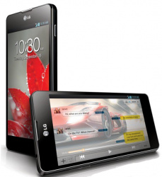 LG Optimus G вид на экран и сбоку